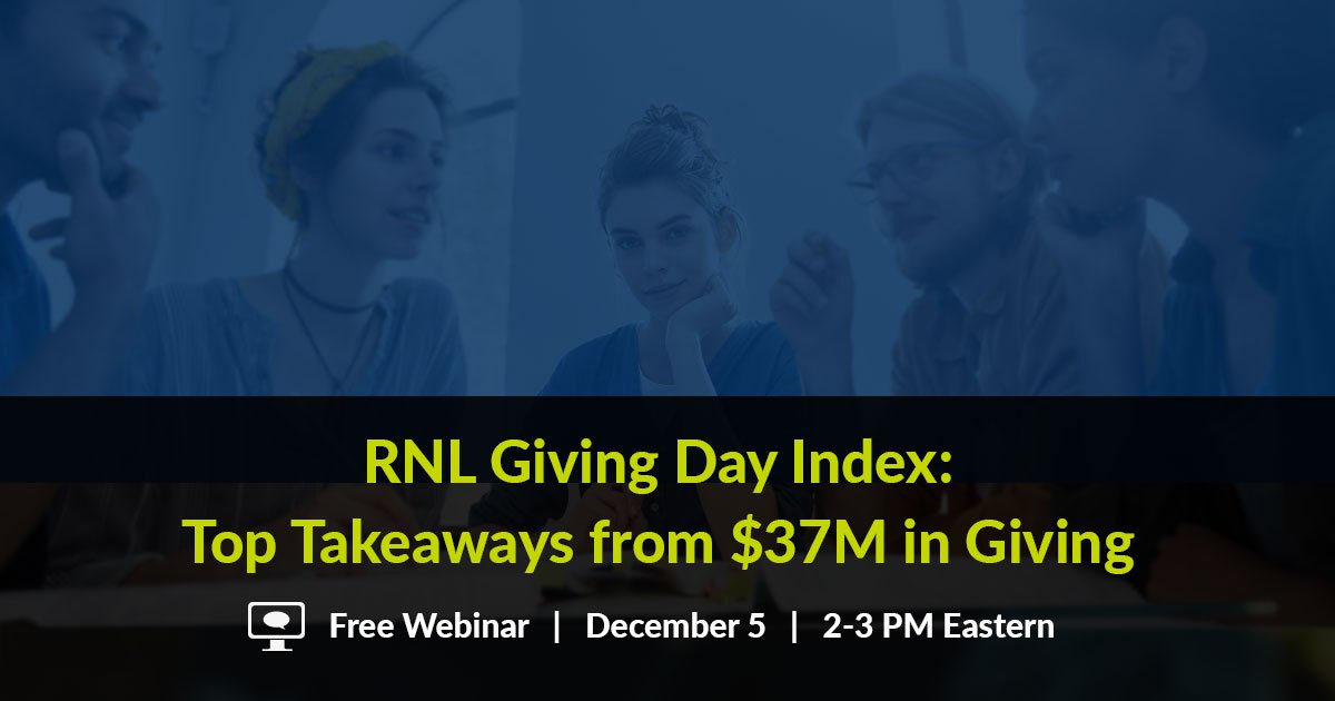 #GivingTuesday and giving days: free webinar