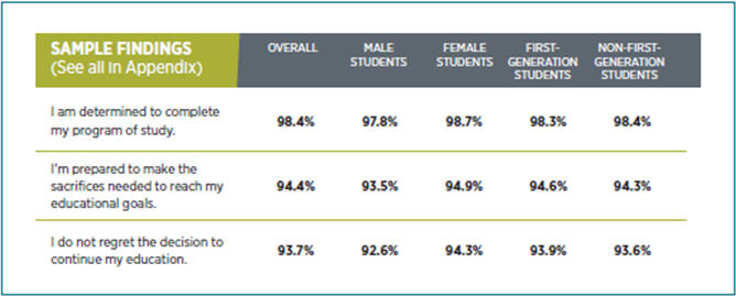 Proportions Of Incoming Adult Learners In Agreement