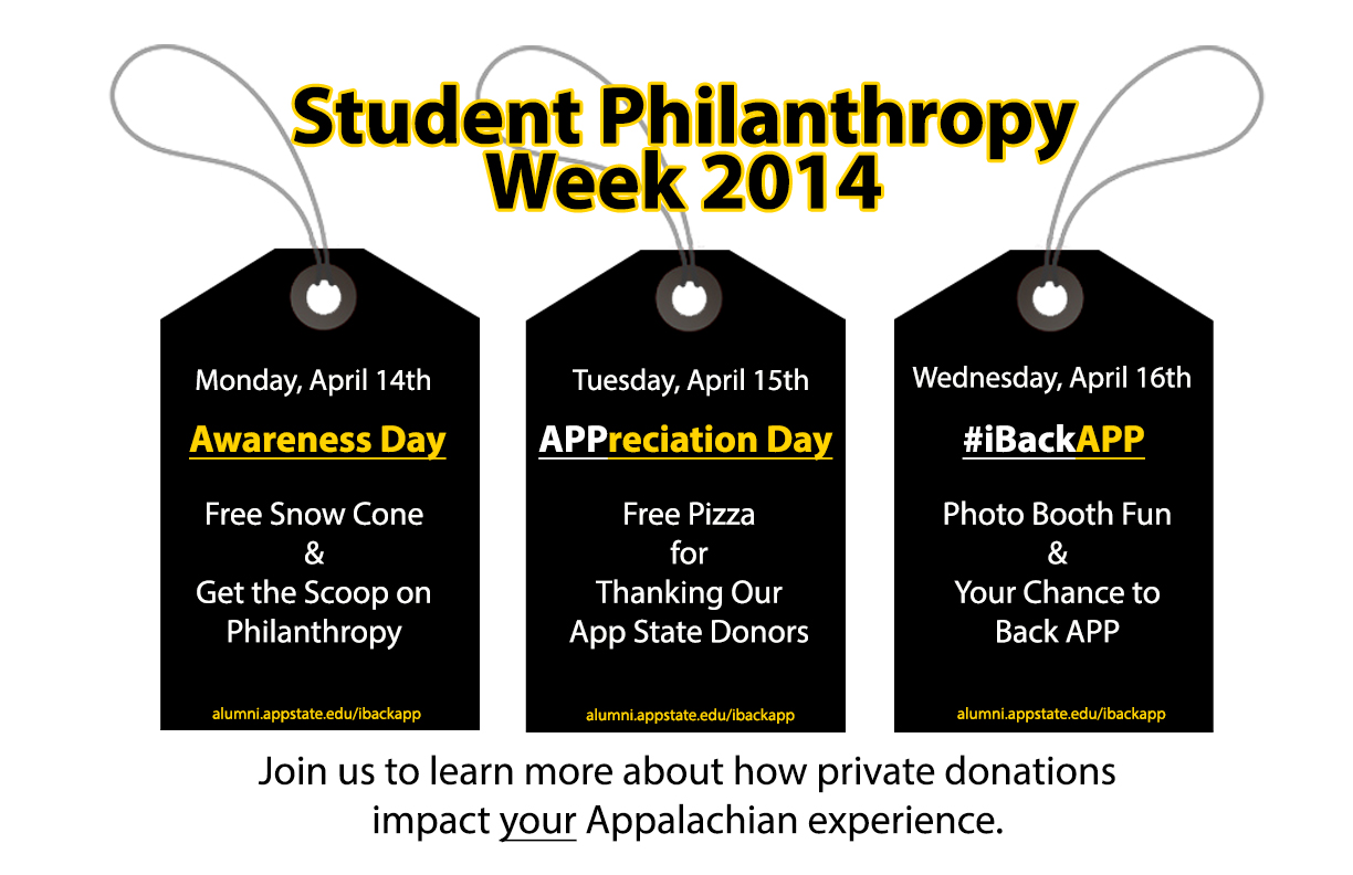 Student Philanthropy Week 2014 Banner 11 X 17