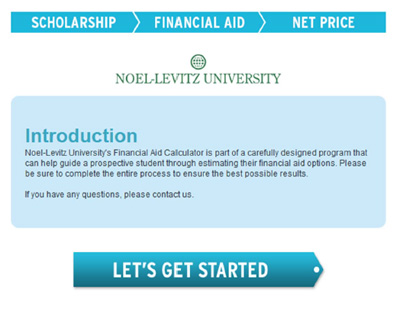 Net price calculators need to communicate all the scholarships and financial aid students are eligible for, as well as provide context for the net cost of attendance.