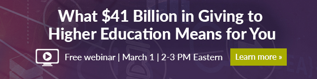 Webinar on higher education giving