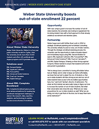 Weber State University enrollment marketing case study