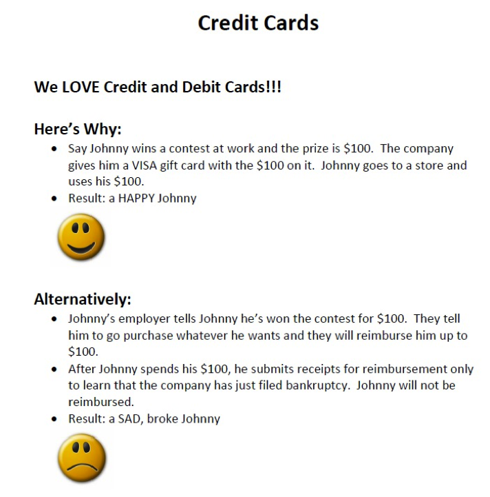 Putting the value of credit cards in easy context can illustrate why credit cards are so important and help increase phonathon pledge fulfillment rates. 