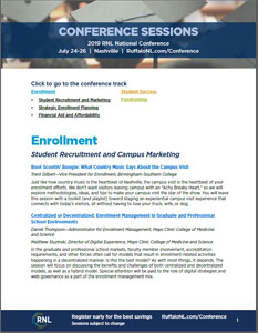 2019 RNL National Conference session descriptions