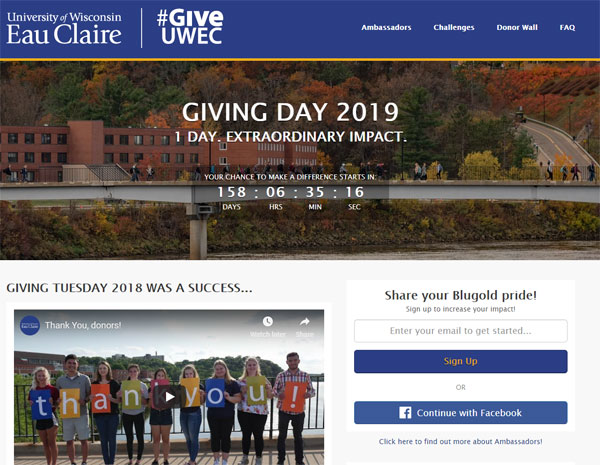UW-Eau Claire Giving Day
