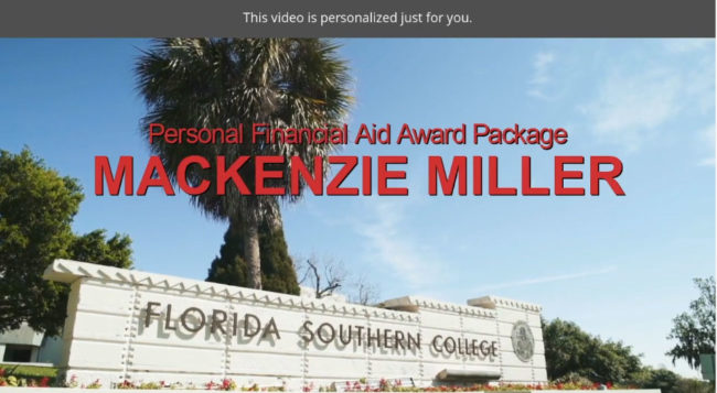 Personalized Financial Aid Video