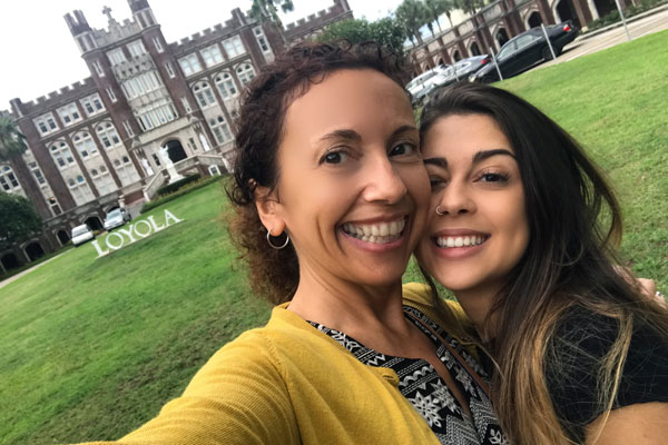 Parental Involvement in College blog: My daughter Sofia and I at her college