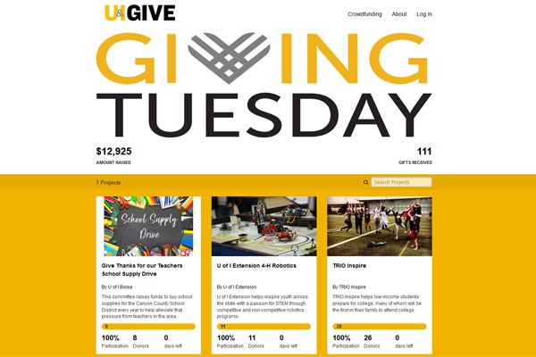 University of Idaho #GivingTuesday