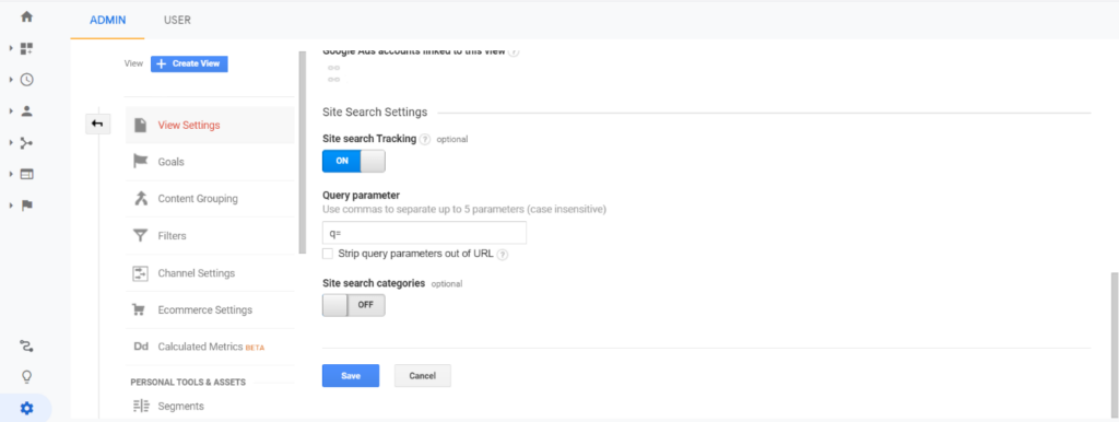 Google Analytics: Site Search