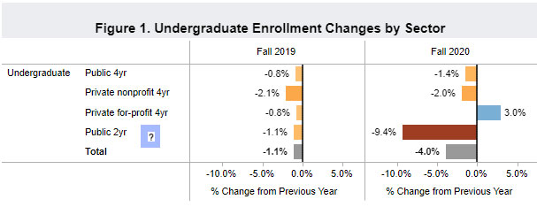 2020 Enrollment Results: Undergraduate Enrollment Changes by Sector