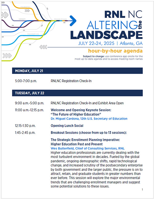 2025 RNL National Conference Hour-by-Hour Agenda