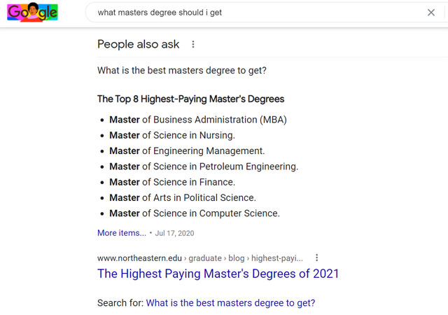 Semantic SEO: What master's degrees should I get?