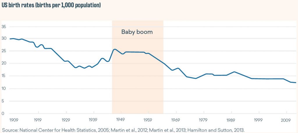 Demographic Cliff: US Birth Rates