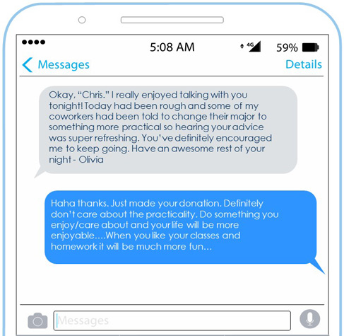Texting and Donor Conversation