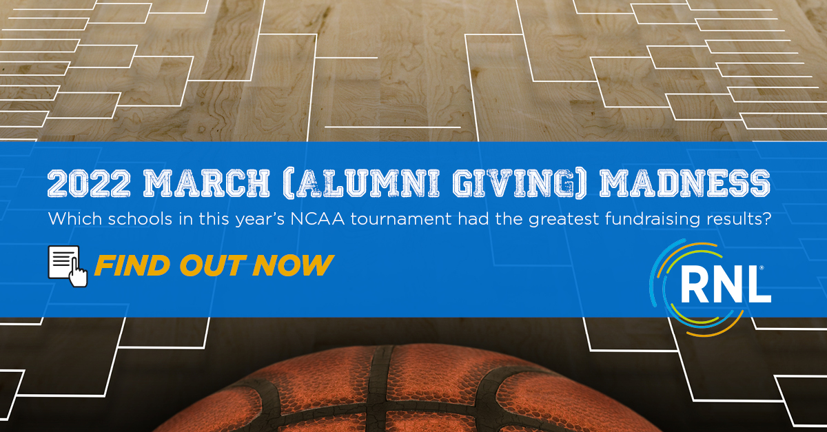 March Alumni Giving Madness Higher Ed Fundraising Tournament RNL