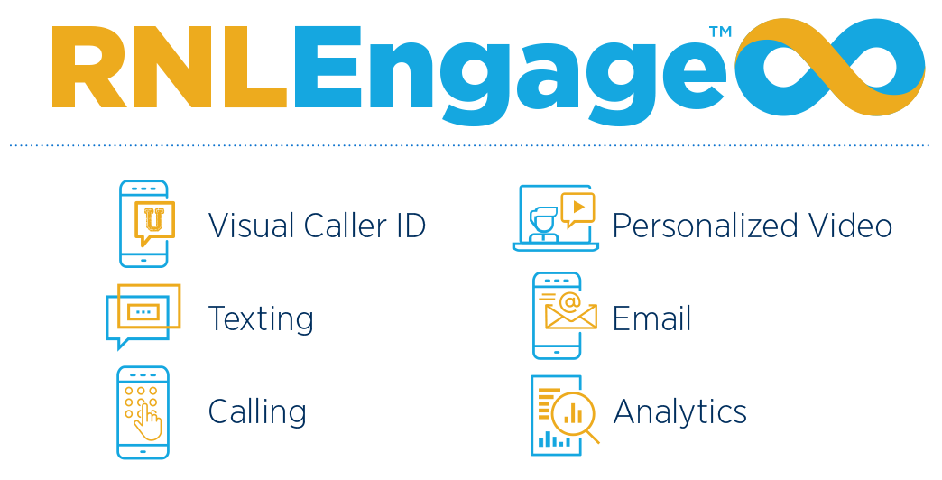 RNL Engage logo with icons