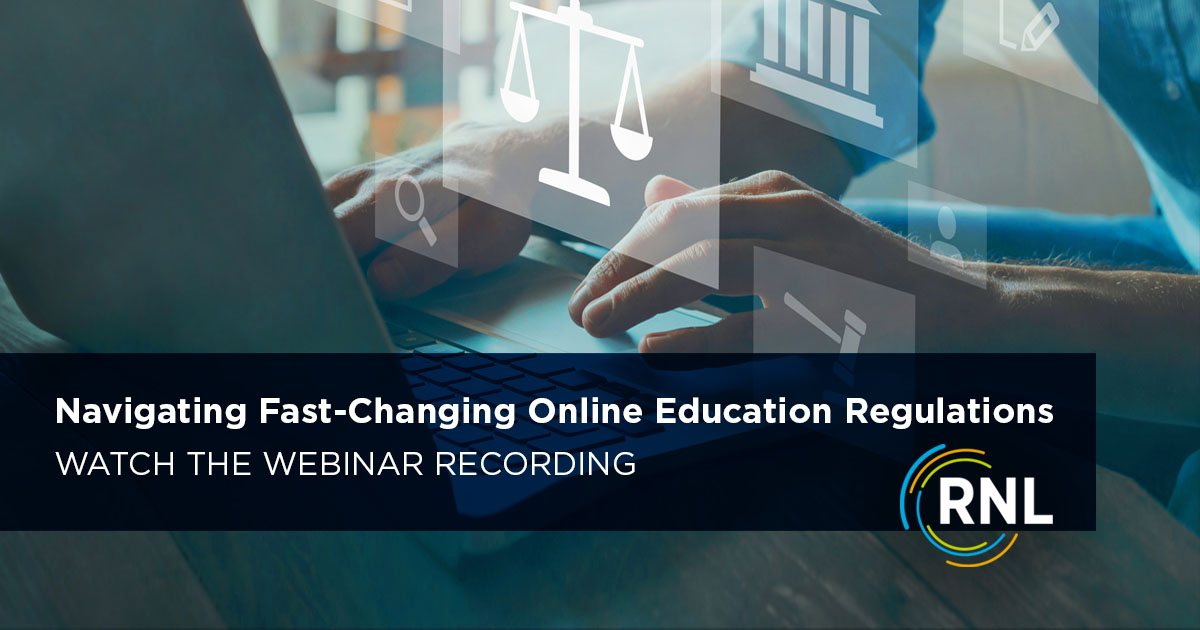 Navigating Online Education Regulations Webinar