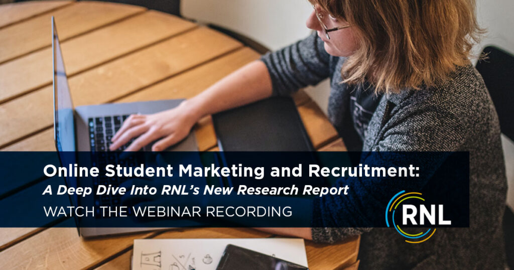 Online Student Marketing and Recruitment Deep Dive Webinar