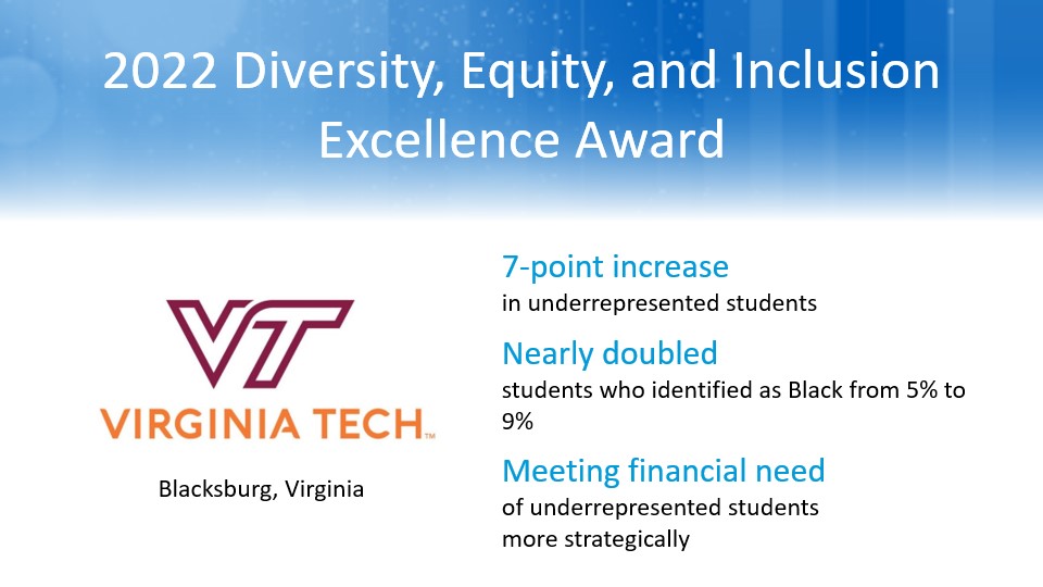 Diversity, Equity, and Inclusion Award: Virginia Tech