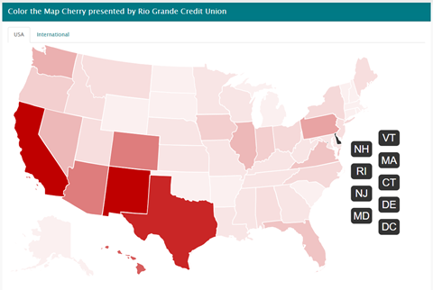 Giving Day Heat Map