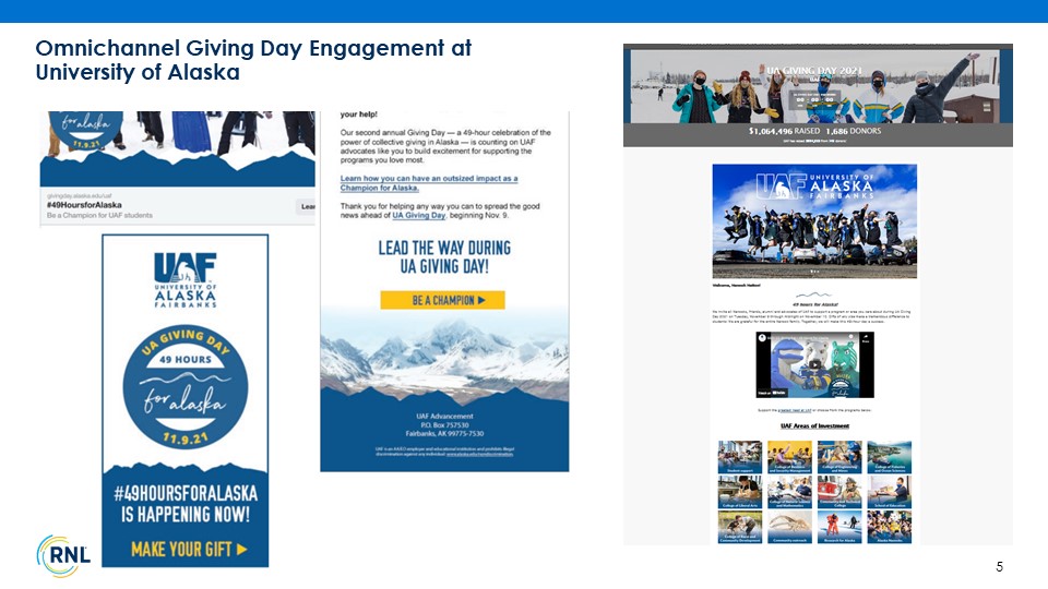 University of Alaska omnichannel fundraising campaign