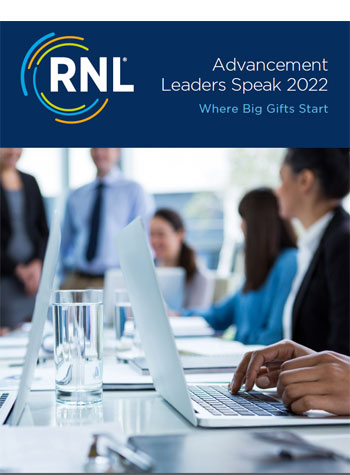 Fundraising research report: Advancement Leaders Speak 2022: Where Big Gifts Start