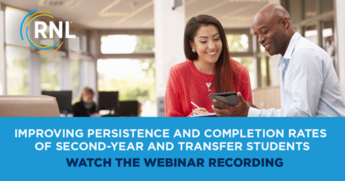 Webinar recording: Improving Persistence With Second-Year College Students