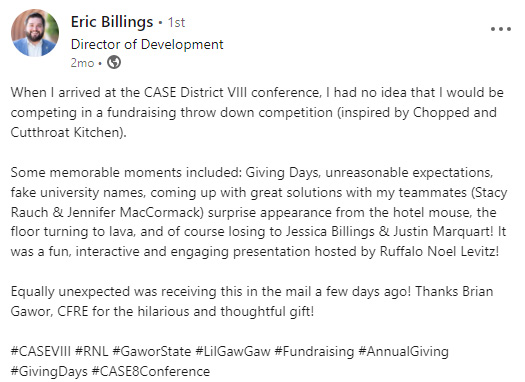 Blog on Fundraising Conferences: Post from Eric Billings about the CASE VIII conference