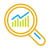 Icon: Magnifying glass over a bar chart