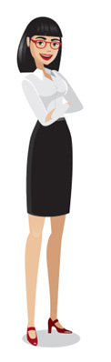 RNL Leadership Giving: Illustration of a female gift officer