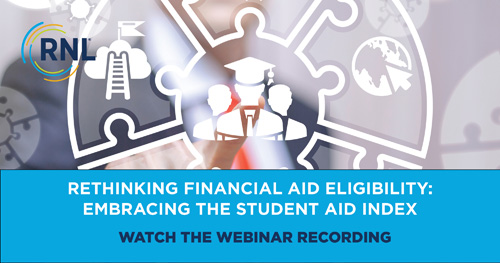 Webinar: Rethinking Financial Aid Eligibility:
Embracing the Student Aid Index