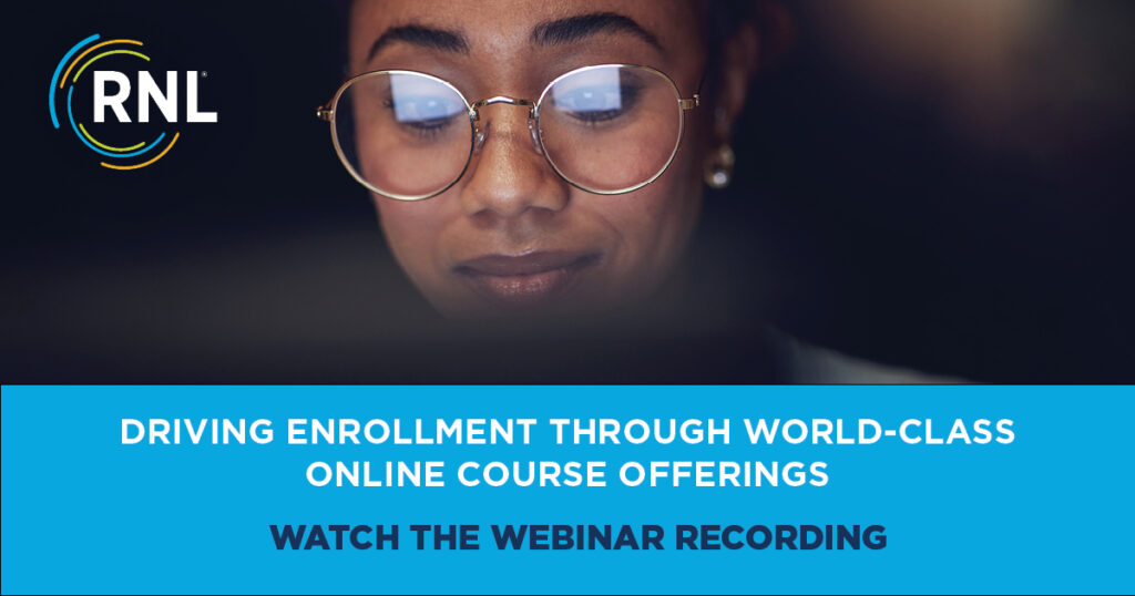 Webinar: Driving Enrollment Through World-Class Course Offerings