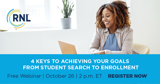 Webinar: 4 Keys to Achieving Your Goals From Student Search to Enrollment