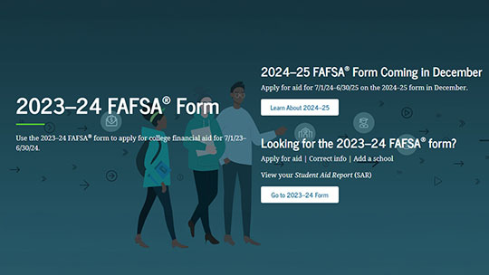 FAFSA Application Screen