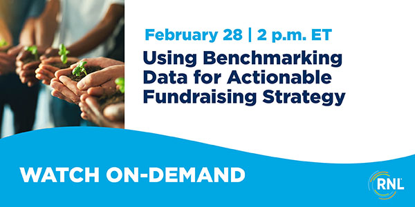 Using Benchmarks Data for Actionable Fundraising Strategy webinar