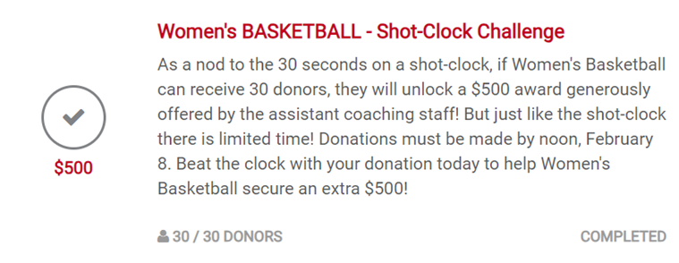 Radford University Women's Basketball Shot Clock Challenge