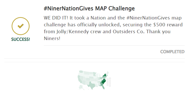 UNC Charlotte #NinerNationGives MAP Challenge