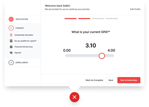 Intelligent Web Engagement powered by Halda - Image of a questionnaire for students