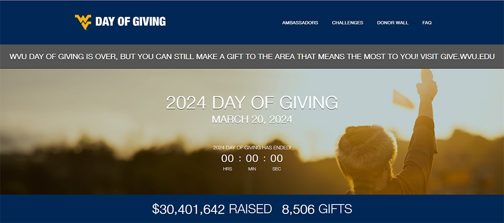 West Virginia University Day of Giving