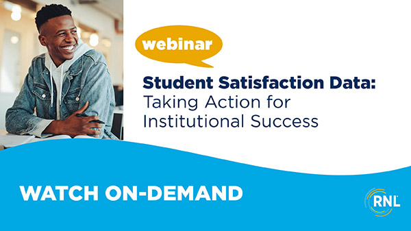 Webinar recording: Student Satisfaction Data