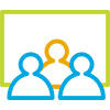 Icon: three people in front of a screen