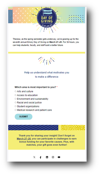 Blog on Giving Days in 2024: Message from Emory University about their giving day