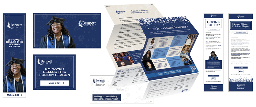 Bennett College calendar year-end campaign for fundraising.