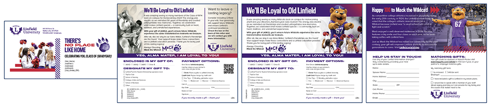 Linfield University homecoming fundraising appeal