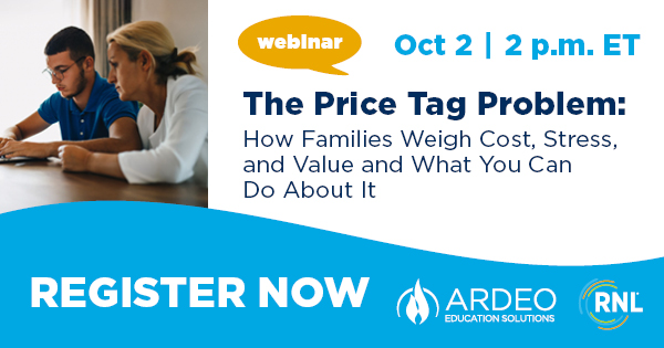 Watch our webinar, The Price Tag Problem, to learn more about communicating with families about college costs.