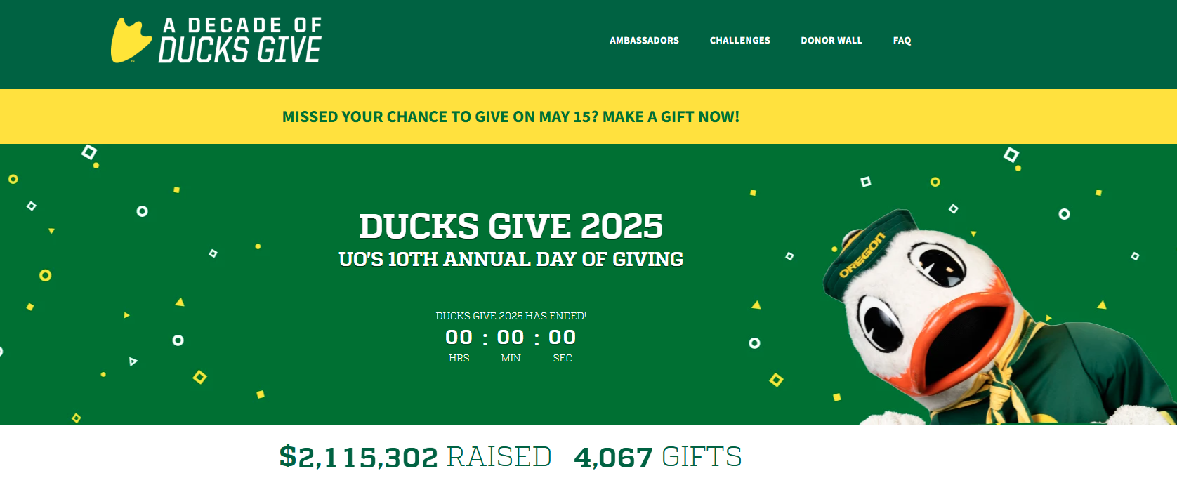 University of Oregon Day of Giving